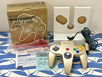 Nintendo 64 CONTROLLER Bros Gold Limited Edition NUS-005 w/Box 