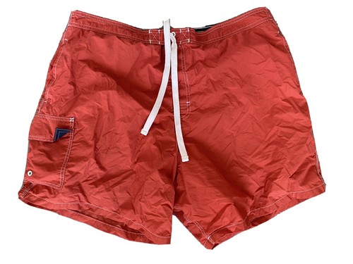 Islander Red Mens Swim Trunks Shorts 