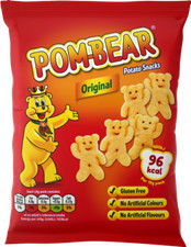 Pom-Bear Teddy Shaped Potato Snacks - Original 19g - Pack of 36