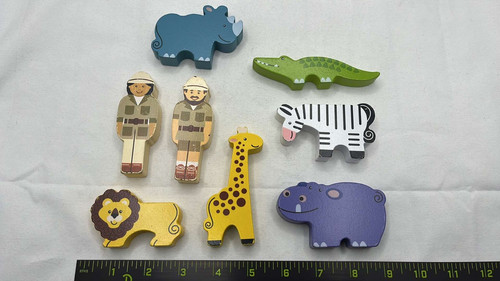 YOU CHOOSE Melissa & Doug replacement wooden ANIMAL safari rescue shape sorter