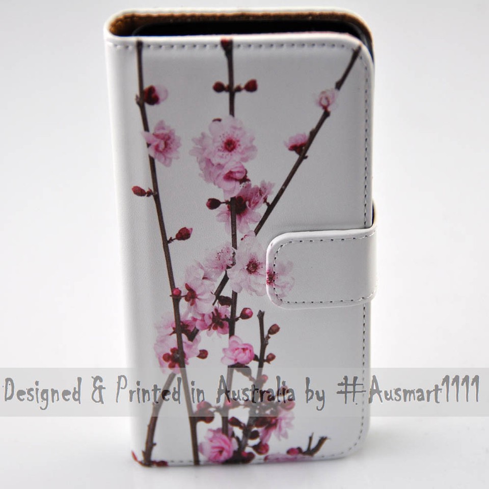 For Apple iPhone Series Case - Cherry Blossom Print Flip Wallet Phone Case Cover | eBay