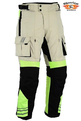 Australian Bikers Gear Infinity HiViz Waterproof Thermal Motorcycle TROUSER CE