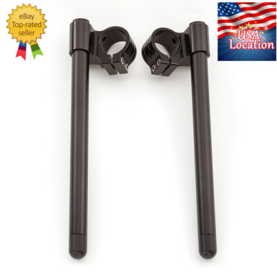 52mm Riser 1'' Clip Ons Fork Handlebar CNC Tube Handle Bar Tube Clamp Mount Heads