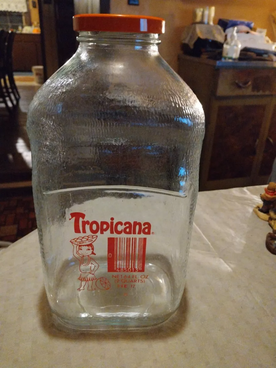 Tropicana top glass bottle