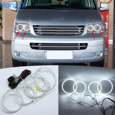 smd led Angel Eyes kit halo ring Headlight For Volkswagen VW Multivan T5 2003-09
