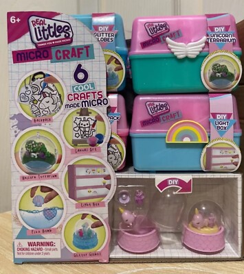 Real Littles Micro Craft DIY Canvas Fizz Bomb Light Box Terrarium Backpack 6 Set