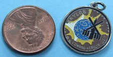 NASA enamel CHARM / PENDANT '73 vtg - SKYLAB first US Space Station - Apollo