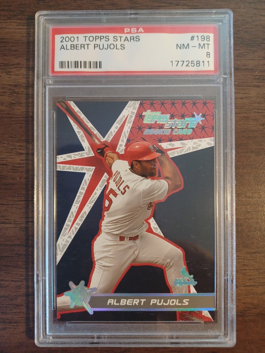 2001 Topps Stars Albert Pujols #198 RC Rookie PSA 8 NM- Mint
