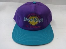Vtg 1980's Hard Rock Caf� St. Thomas Classic Logo Snapback Hat Men OSFA USA Made