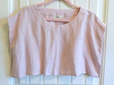 NEW Mable Boutique Women's Light Mauve Pink Crop Top Blouse SZ M
