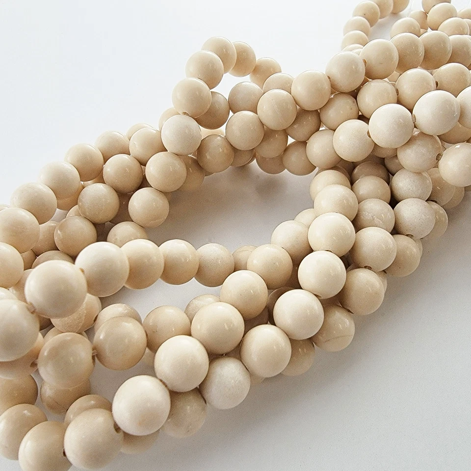 River Stone Jasper Beads Riverstone Jasper 6mm 8mm 10mm Natural Smooth Round - Image 3 of 4