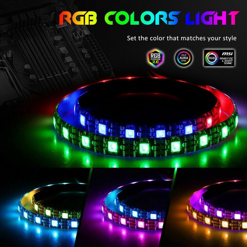 ARGB ws2812b DIY led Light Strip Symphony Modding PC Case M/B 3pin 5V RGB Header - Picture 9 of 20