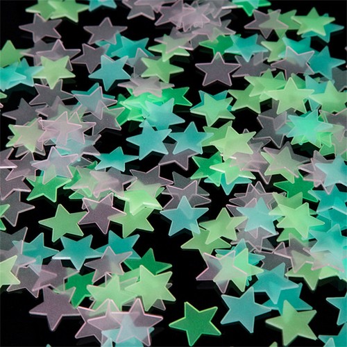 50pcs Fluorescent Glow In The Dark Stars On Wall Stickers Luminous Bedroom Decor - Picture 6 of 17