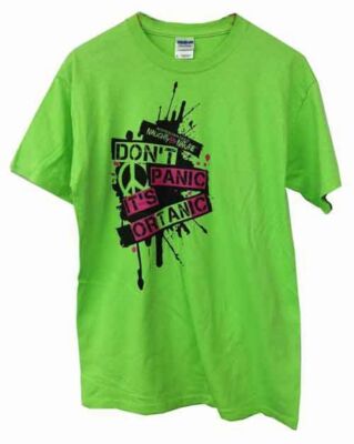 Medium Australian Gold Don't Panic It's Organic Green Tee Shirt