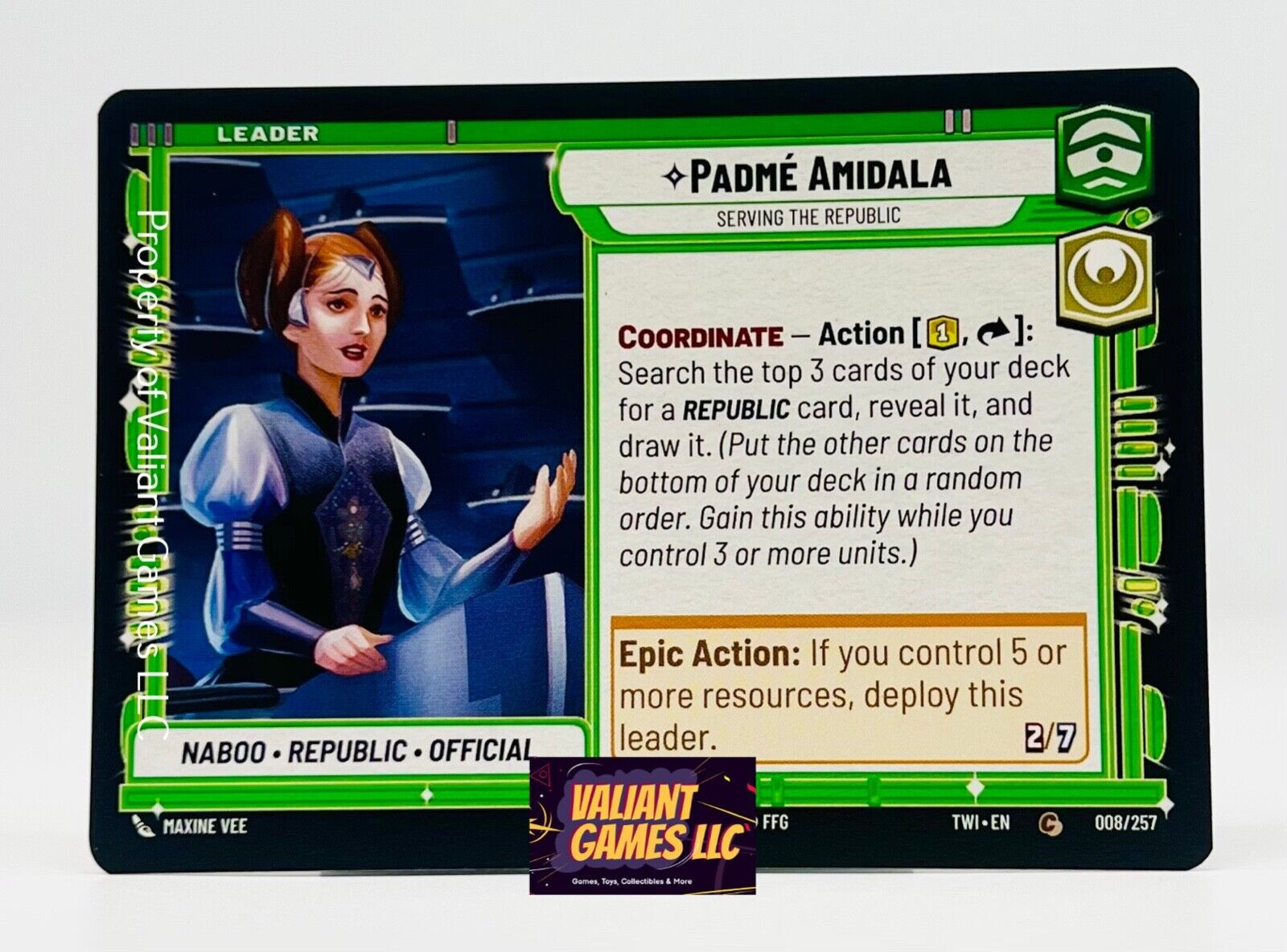 Star Wars Unlimited Padme Amidala #008 Twilight of the Republic