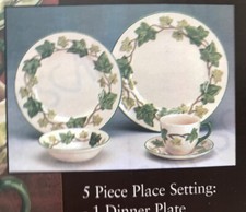 Franciscan Ivy China Dinnerware 5 Piece Place Setting 6042905 Made In England