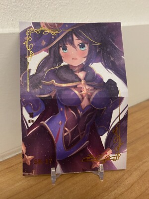 Mona Genshin Impact - Goddess Story Custom Anime Waifu Doujin Bi Fold Card