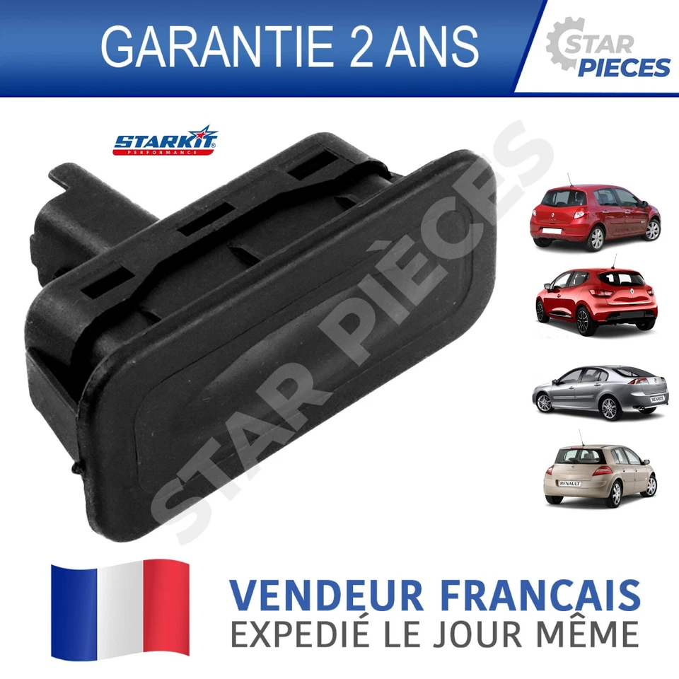 BOUTON OUVERTURE DE COFFRE RENAULT CLIO 3 & 4 MEGANE 2 & 3 SCENIC 2 & 3 82000762 - Photo 1/4