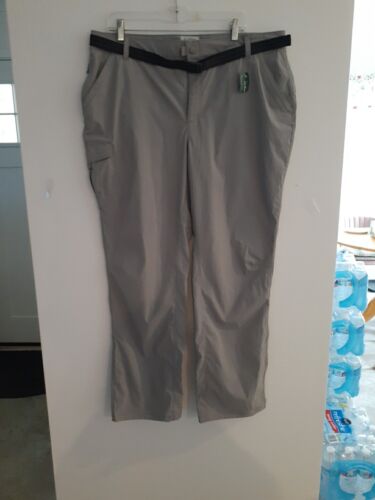 LL Bean Hiking Cargo Pants Womens XL Gray Tropicwear Nylon Blend MT Medium Tall