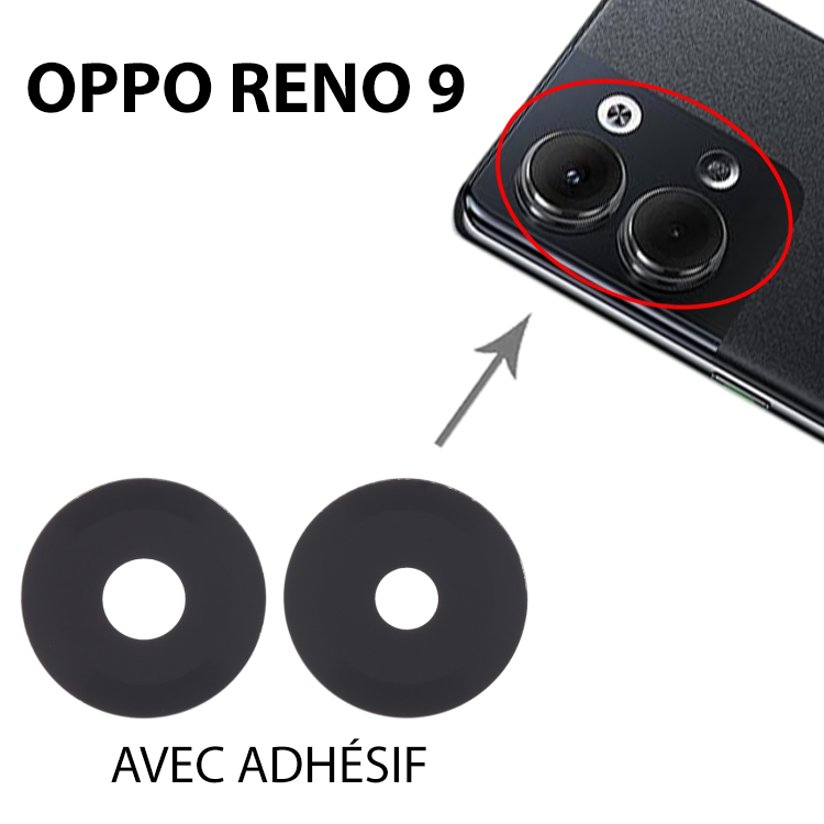 Lente Fotocamera Posteriore Con Adesivo Per Oppo A15, A15S, A35 &ndash; Ricambio Nero
