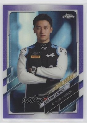 2021 Chrome Formula 1 F2 Racers Future Stars Purple Refractor Zhou Guanyu 0o8o