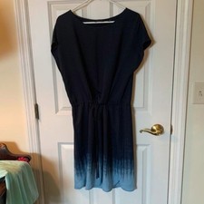 H by Halston Blue ShortSleeve Shift dress M