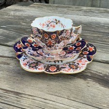 Wileman Foley / Shelley Cup Saucer Plate Trio Japan Imari 6075 Daisy Shape c1888