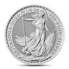 2024 1/4 oz British Royal Mint Britannia Silver Coin (BU)