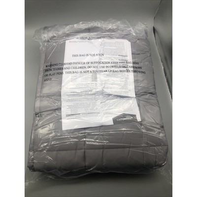 Basics All-Season Cotton Weighted Blanket Dark Grey 12 Lbs 60x80 1721S