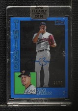 2019 Topps Clearly Authentic 1984 Design Blue /25 Jose Berrios #TBA-JB Auto 3c2