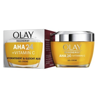 Olay Regenerist AHA 24 + Vitamin C Tagescreme (50 g), 50 ml (1er Pack), gelb 