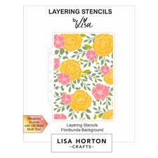Lisa Horton Crafts Layering Stencils 5"X7"-Floribunda Background