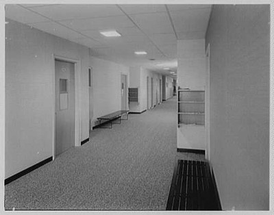Northampton Massachusetts Smith College Wright Hall Corridor 1962 Interior