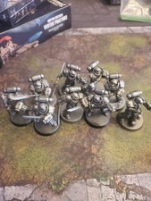GW 40k Grey Knights 9 Man Squad, Upscale Prim...