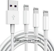 3 Pack Apple MFi Certified Charger Cable 6ft, Lightning to USB Cable Cord 6 Foot