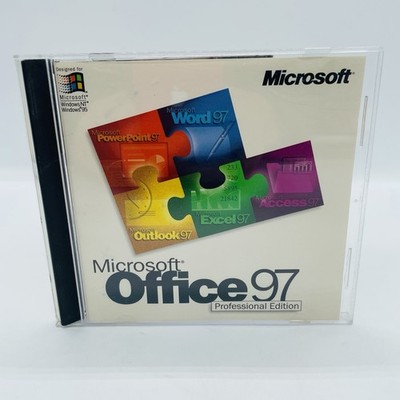 Microsoft Office 97 Professional Edition CD-ROM w/ Product Key