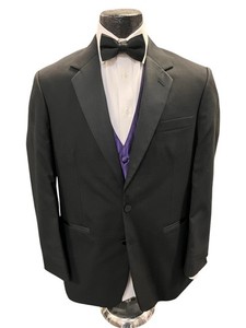 Black Allure Tuxedo Jacket- USED-Gala, Prom, Wedding, Formal