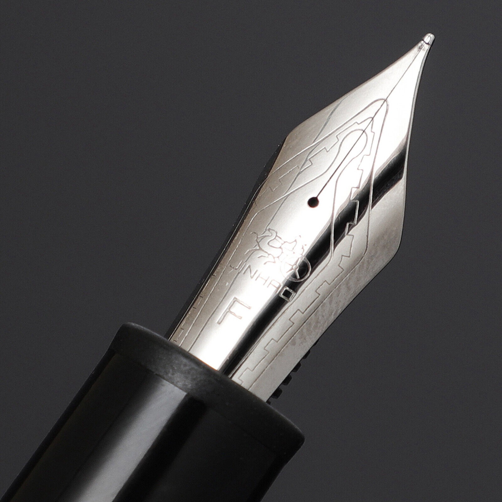 Jinhao X159 Fountain Pen Gift Black With Silver Clip Fine Nib Acrylic Screw Cap