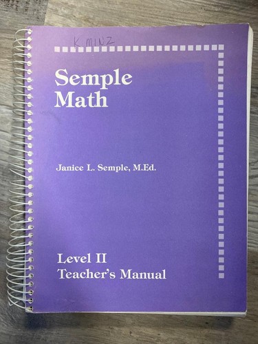 Semple Math Level II Teacher's Manual and Workbook A - Picture 2 of 3