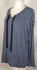 Ladies GORGEOUS stretch shirt soft modern viscose blue size 52/54 AS NEW!