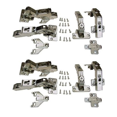 1/2 Overlay, Face Frame Hinge Kit for Pie-Corner Cabinets (2 Sets)