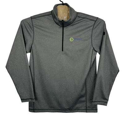 The North Face Tech Fleece Herren Large Grau Pullover Sweatshirt 1/4 Zip Outdoor