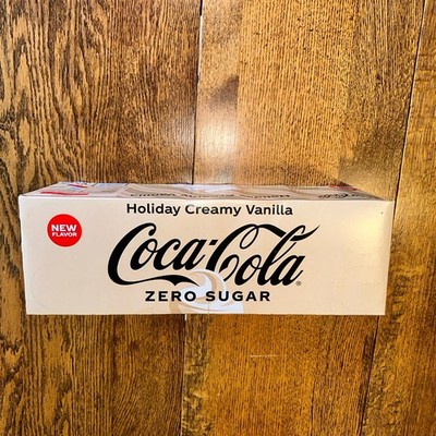 Coca Cola Zero Sugar Holiday Creamy Vanilla Coke 12 Pack Can Limited Edition USA