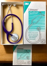 3M Littmann Select Stethoscope, 28" Tubing in Purple color, open box