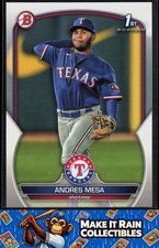 Andres Mesa 1st 2023 Bowman Prospects #BP-44 Texas Rangers