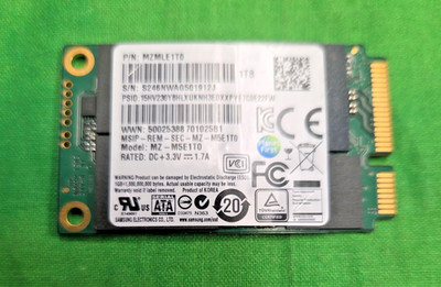 Samsung 850 EVO mSATA 1TB SSD (MZ-M5E1T0) 3D V-NAND 6Gb/s 1.8''  99% life left C