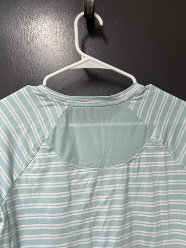 ATHLETA girl comeback top size XXL/16 Or AXS Wintergreen/white stripe/Mesh - Picture 4 of 5
