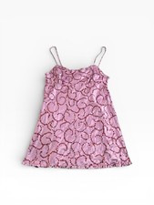 Y2K Victoria's Secret Angels Small Slip Dress Pink Satin Babydoll Roses Fairy