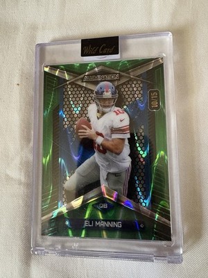 Eli Manning 2024 Wild Card Alumination Green Raywave JERSEY #10/15 VERY RARE