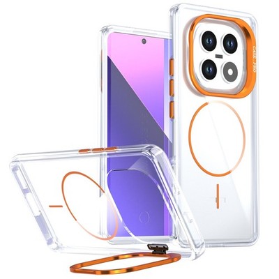 For XiaoMi RedMi Note 15 5G Hybrid Armor Lens Stand Wireless Charging Case Cover